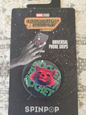 Marvel Guardians Rocket Raccoon Phone Grip - Black, Red, Green